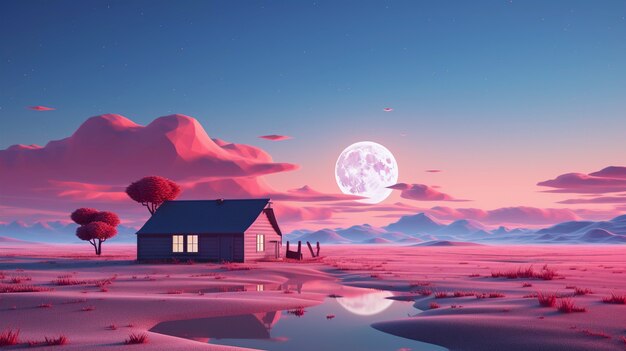 Free photo digital art isolated house