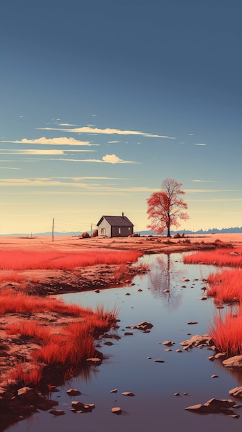 Free photo digital art isolated house