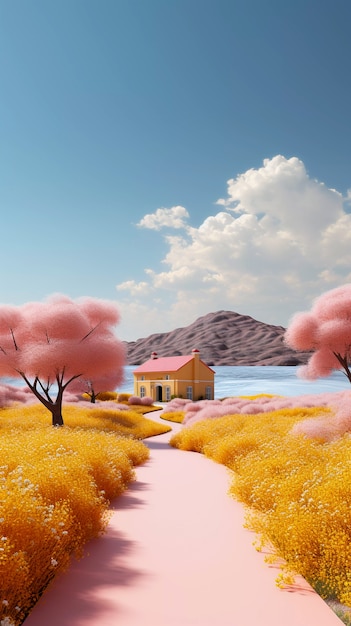 Free photo digital art isolated house