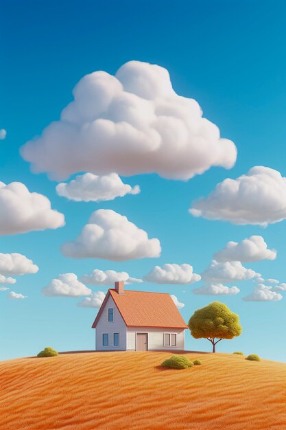 digital art isolated house