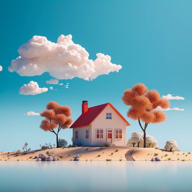 Free photo digital art isolated house