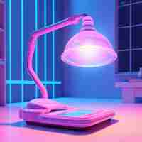 Free photo digital art light lamp design