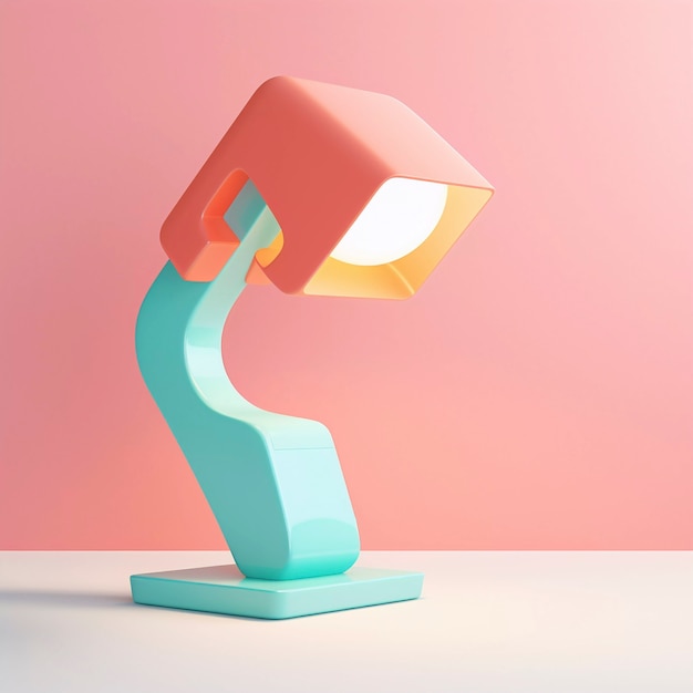 Бесплатное фото Дизайн цифровой художественной световой лампы