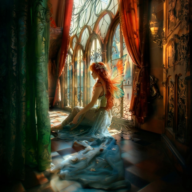 Free photo digital art of magical fairy