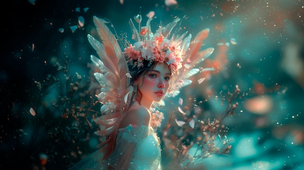 Free photo digital art of magical fairy