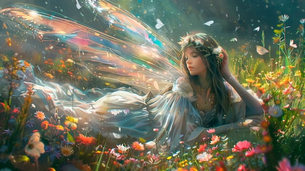 Free photo digital art of magical fairy