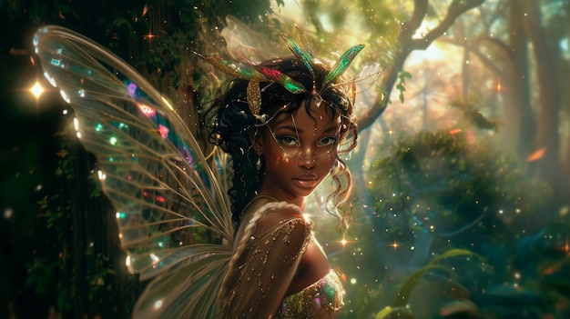 Free photo digital art of magical fairy