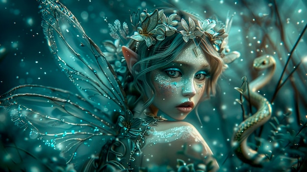Free photo digital art of magical fairy
