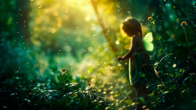 Free photo digital art of magical fairy