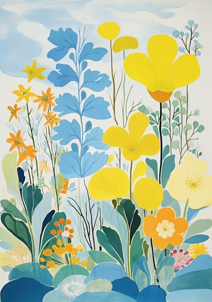 無料Photo オーガニックな花の形のパターンのデジタルアート