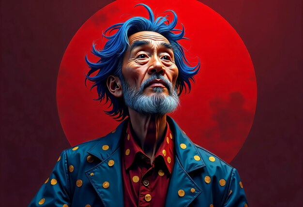 digital art portrait of asian man