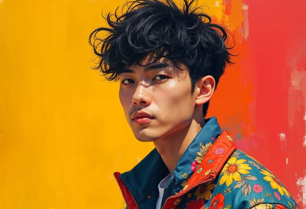 digital art portrait of asian man