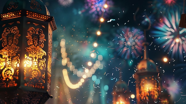 Foto gratuita celebrazione digitale dell'arte del ramadan