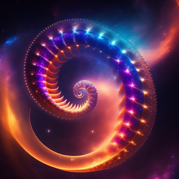 Free photo a digital art of a spiral with a colorful design.