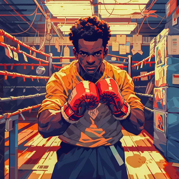 Foto gratuita celebrazione del giorno della boxe in stile arte digitale