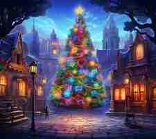 Free photo digital art style christmas scene with traditional concept