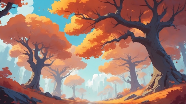 Free photo digital art style fall season illustration