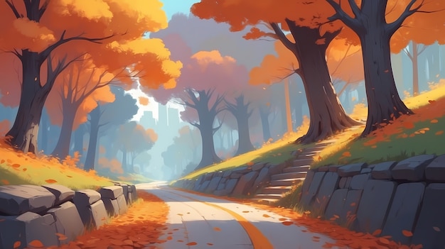 Free photo digital art style fall season illustration