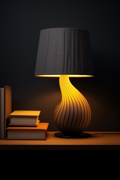 Free photo digital art style light lamp design