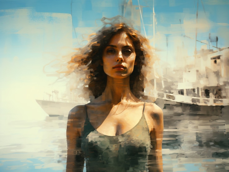 Free Photo digital art style portrait of adult woman