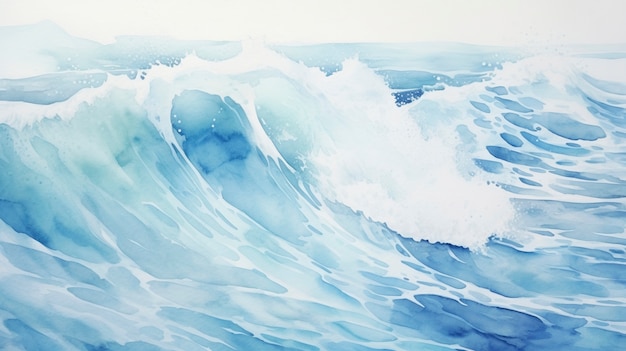 デジタルアートスタイルの海の風景