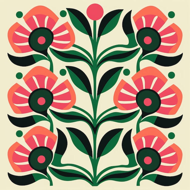 31,000+ Folk Art Scandinavian Flowers Pictures