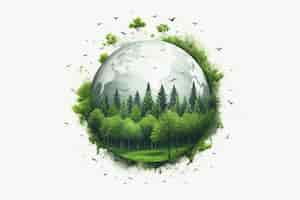 Free photo digital art with planet earth