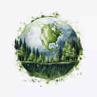 Free photo digital art with planet earth