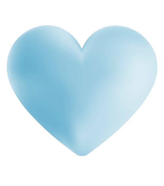 Цифровая иллюстрация простого синего сердца