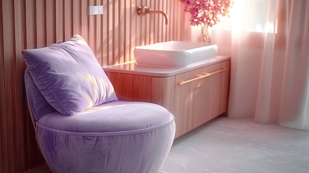 Digital lavender interior design