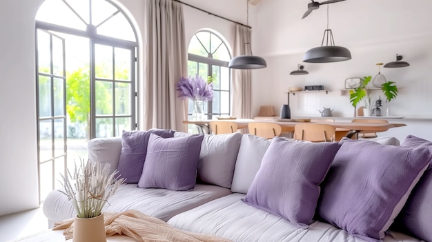 Free photo digital lavender interior design