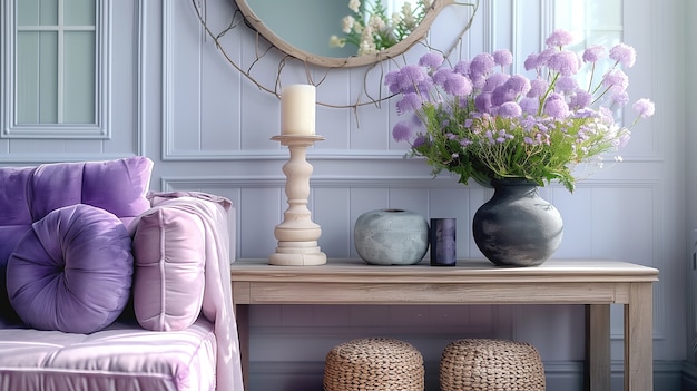 Free photo digital lavender interior design