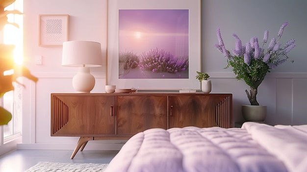 Free photo digital lavender interior design