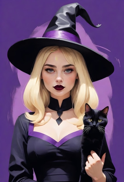 Free photo digital portrait of witch