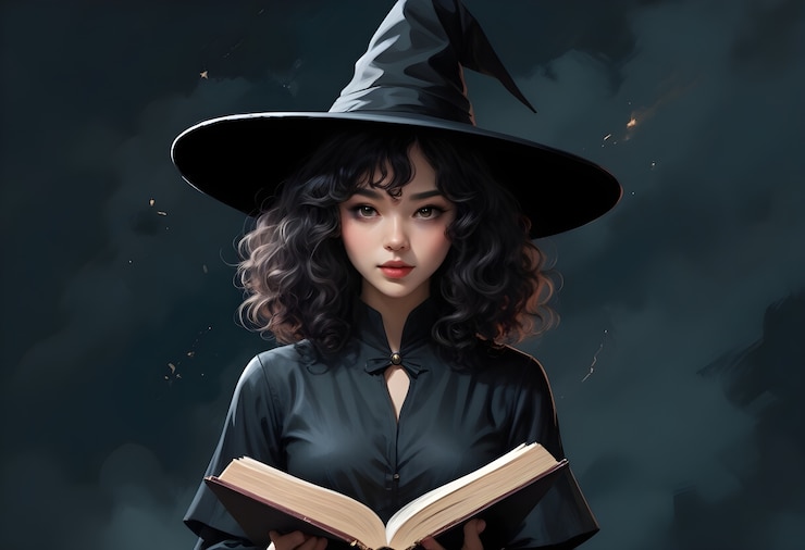 Free Photo digital portrait of witch