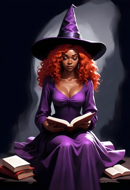 Free photo digital portrait of witch