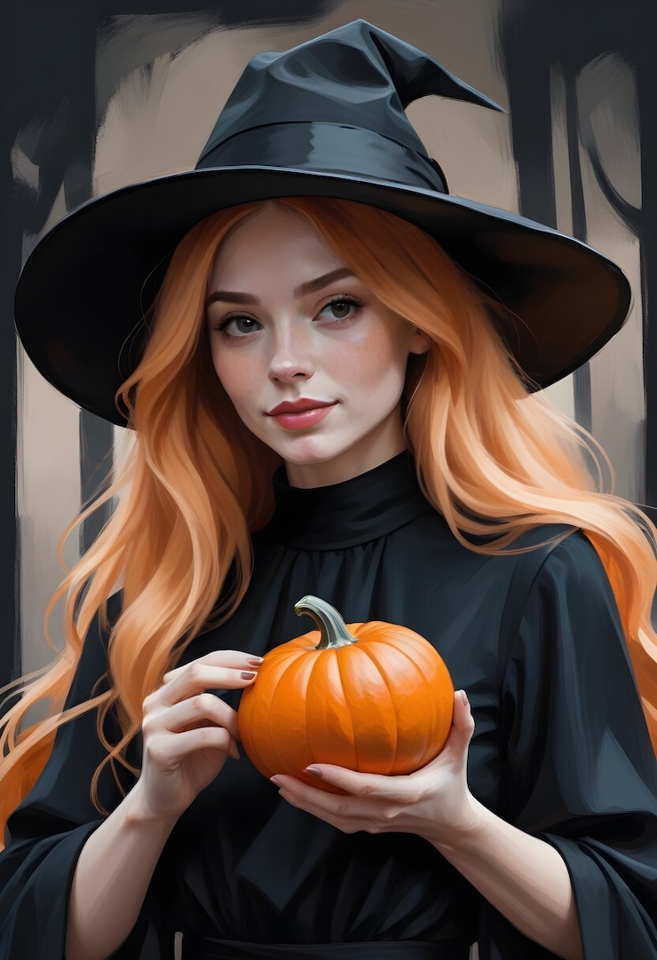Free Photo digital portrait of witch