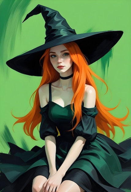 Free photo digital portrait of witch