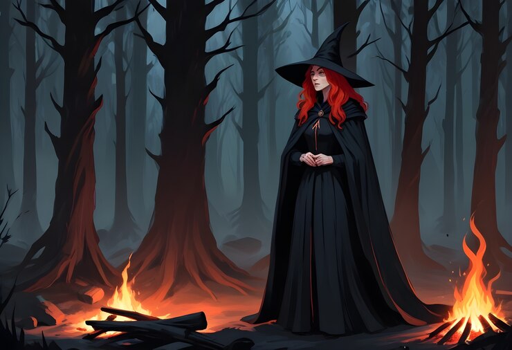Free Photo digital portrait of witch