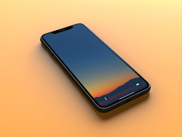 digital smart phone on futuristic background