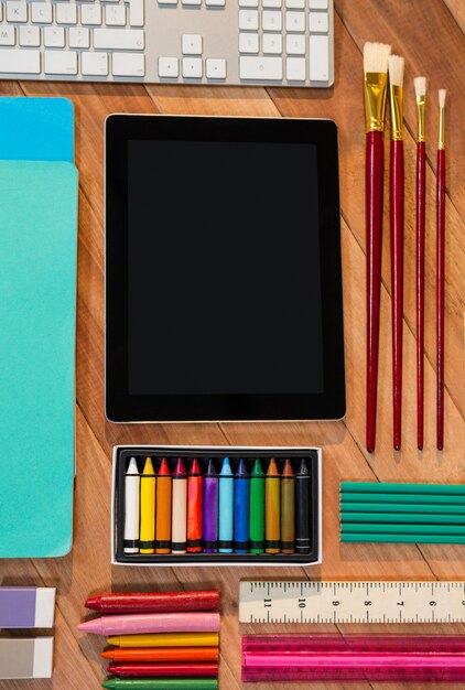 Digital tablet with various stationery