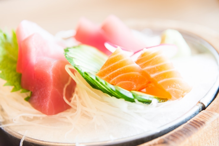 無料Photo ディナー寿司東洋盛り合わせ刺身