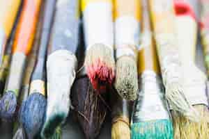 Free photo dirty brushes