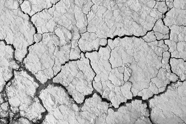 汚れた乾燥した土壌亀裂の質感と自然な床