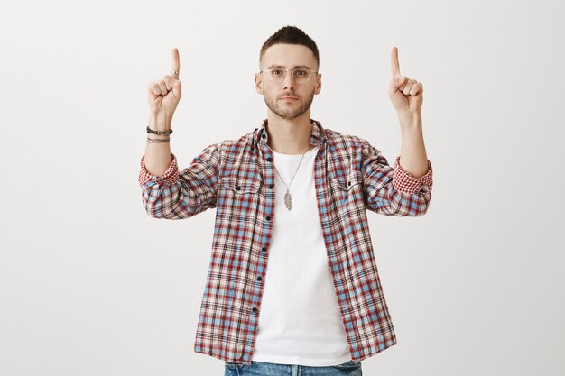 Disappointed young guy posing