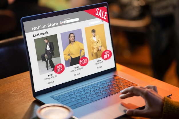 Foto gratuita sconto per la stagione dello shopping con la vendita