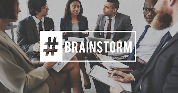 Foto gratuita discussione brainstorm business meeting briefing