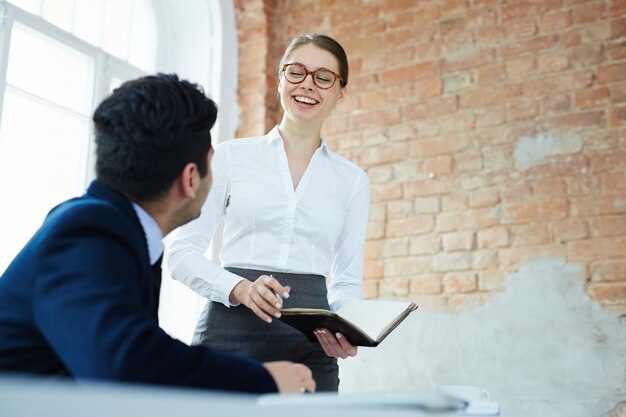 Discussion in office