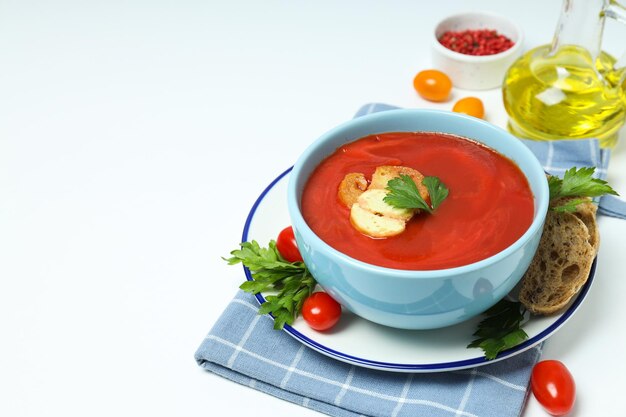 토마토로 만든 요리 맛있는 토마토 수프