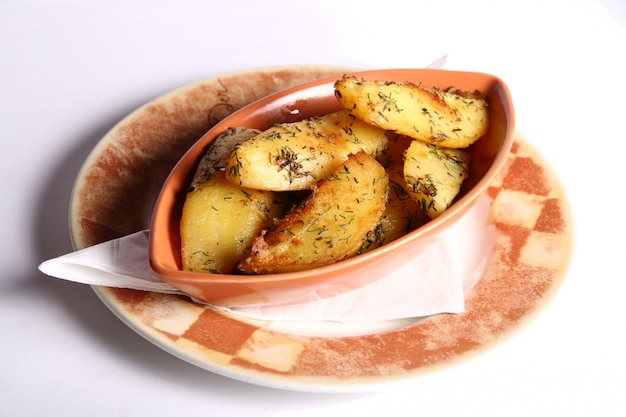 Dish with potatoes